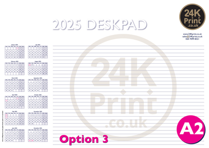 24K Print A2 Desk Pads 2025 Option 3