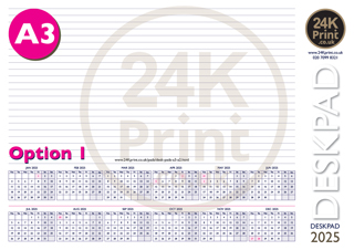 24K Print A3 Desk Pads 2025 Option 1